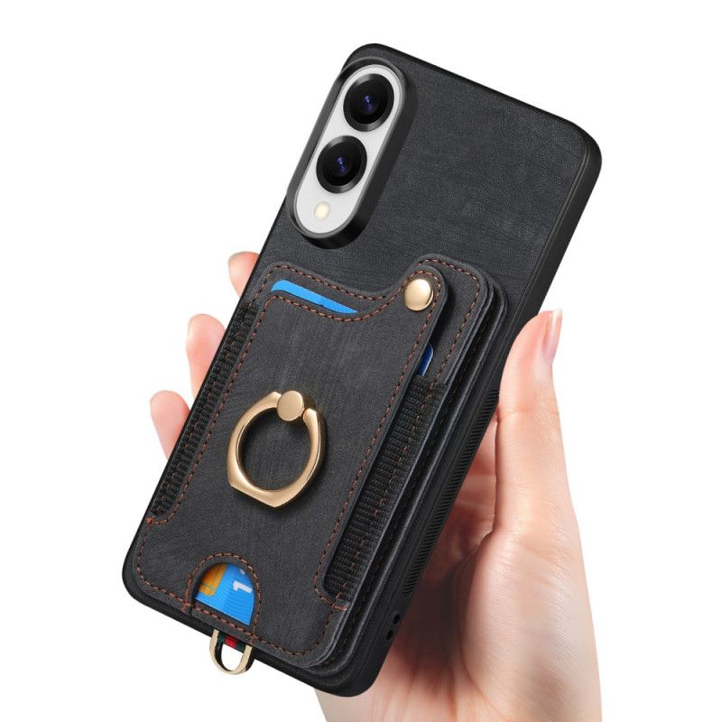 Hülle Samsung Galaxy S25 5g Edge Retro-rfid-kartenhalter Mit Trageschlaufe