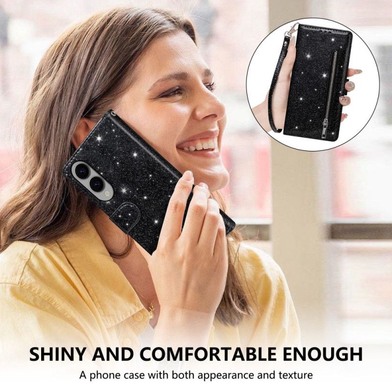 Lederhüllen Für Samsung Galaxy S25 5g Edge Pailletten-geldbörse