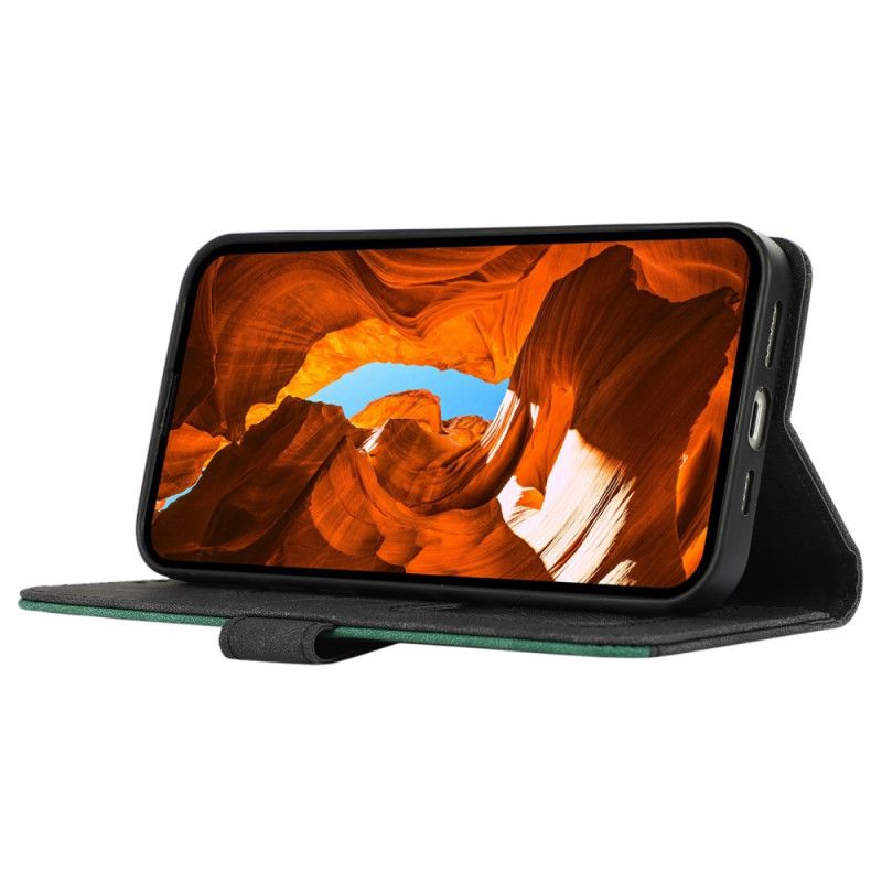 Lederhüllen Für Samsung Galaxy S25 5g Edge Zweifarbiges Leder