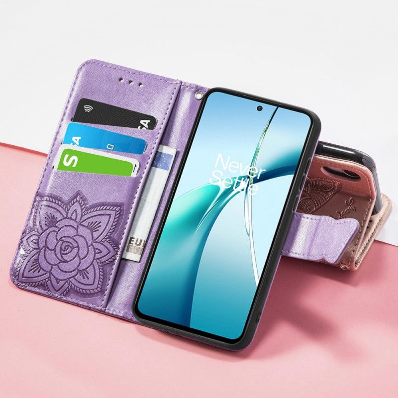Lederhüllen Samsung Galaxy S25 5g Edge Barocker Schmetterling Mit Handschlaufe