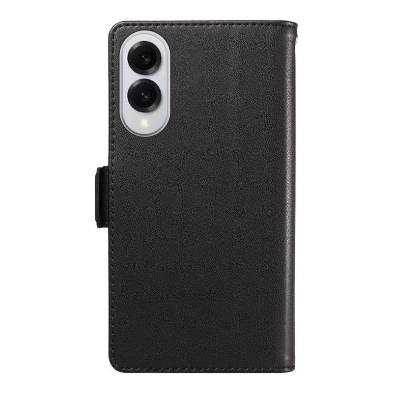 Lederhüllen Samsung Galaxy S25 5g Edge Handyhülle Kartenhalter Und Handschlaufe