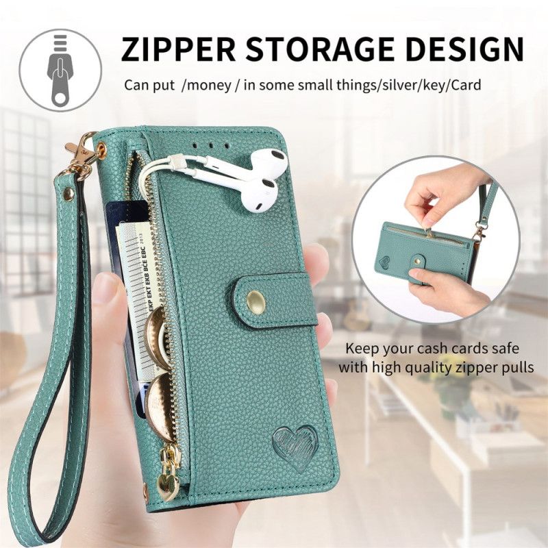 Lederhüllen Samsung Galaxy S25 5g Edge Handyhülle Rfid-herzdesign