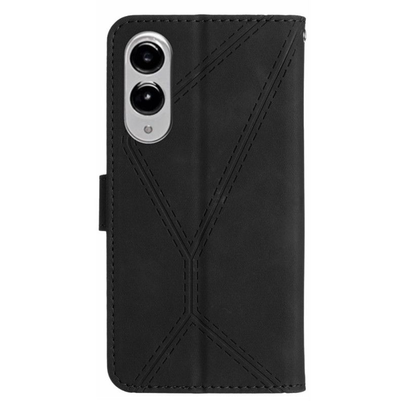 Lederhüllen Samsung Galaxy S25 5g Edge Handyhülle Streifenmuster