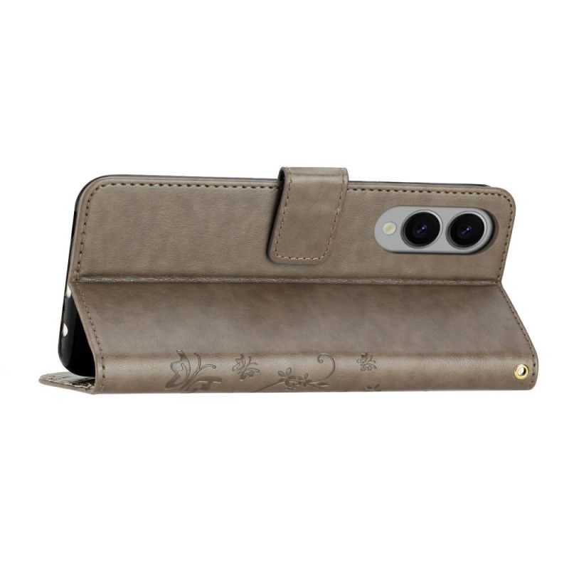 Lederhüllen Samsung Galaxy S25 5g Edge Kleine Blümchen
