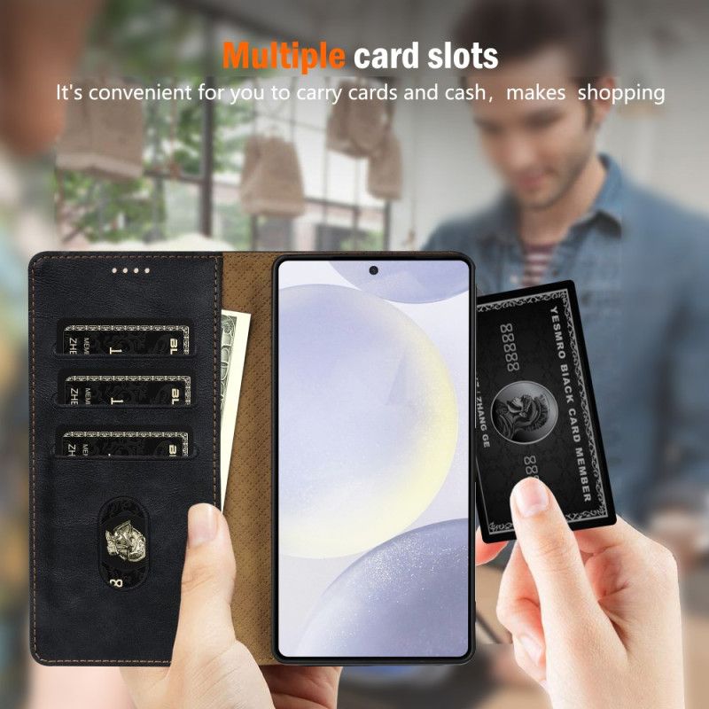 Lederhüllen Samsung Galaxy S25 5g Edge N.bekus Vintage-stil