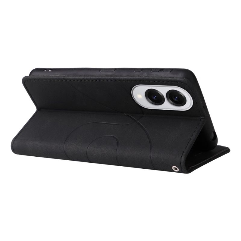 Lederhüllen Samsung Galaxy S25 5g Edge Zweifarbige Wellenstruktur