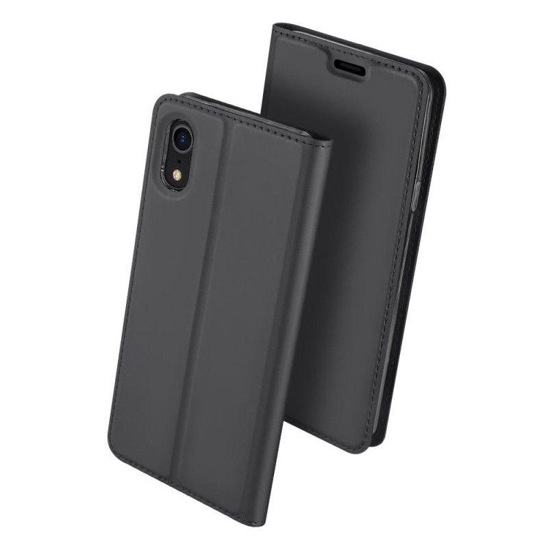 Flip Case Für iPhone XR Schwarz Erstklassige Serie