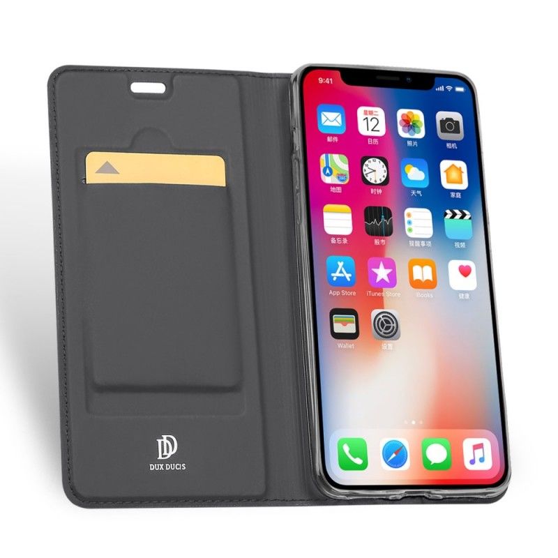 Flip Case Für iPhone XR Schwarz Erstklassige Serie
