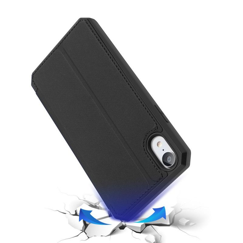 Flip Case Für iPhone XR Schwarz Haut X Serie Dux Ducis