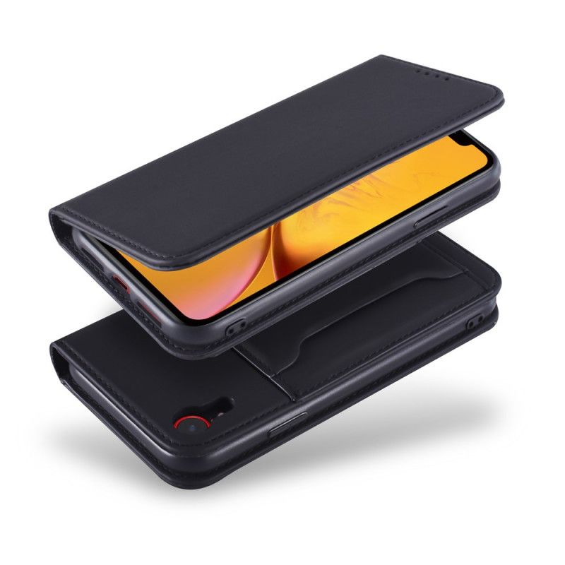 Flip Case iPhone XR Schwarz Stützkartenhalter