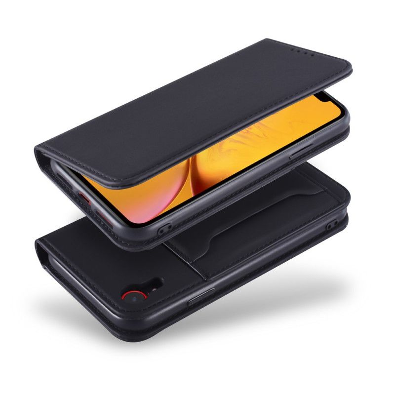 Flip Case iPhone XR Schwarz Stützkartenhalter
