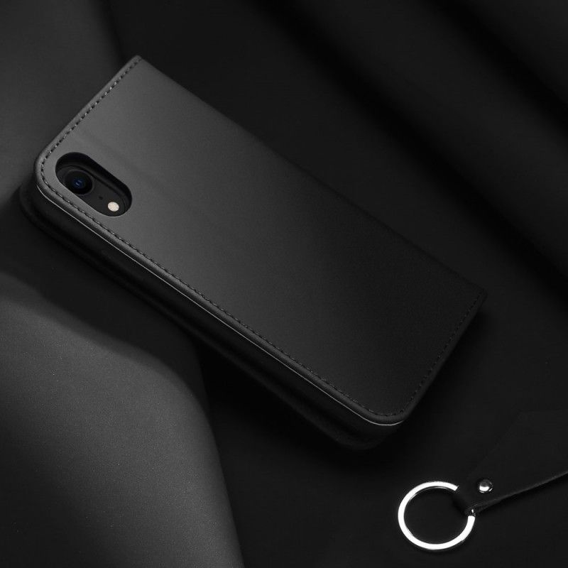 Flip Case iPhone XR Schwarz Wunschserie Dux-Ducis