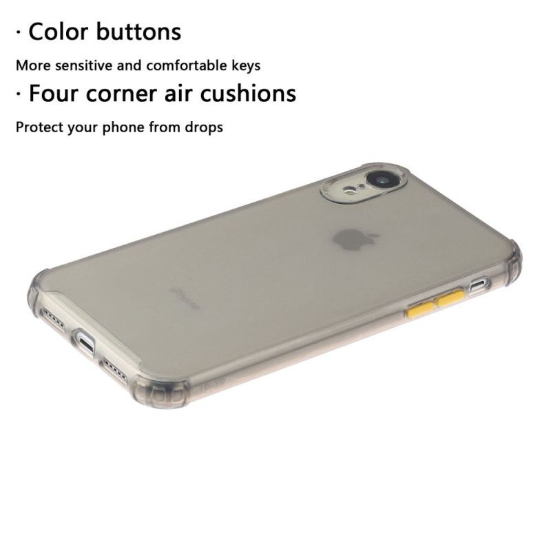 Hülle Für iPhone XR Grau Farbig Verstärkte Ecken