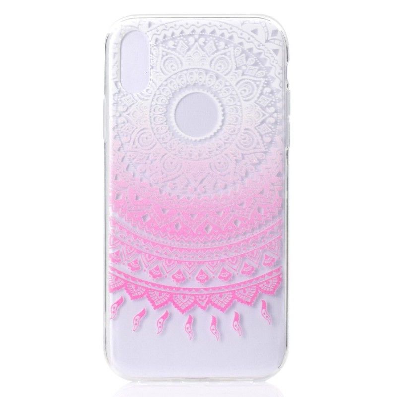 Hülle Für iPhone XR Rose Transparentes Buntes Mandala