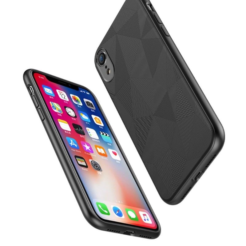 Hülle Für iPhone XR Schwarz Geometrie