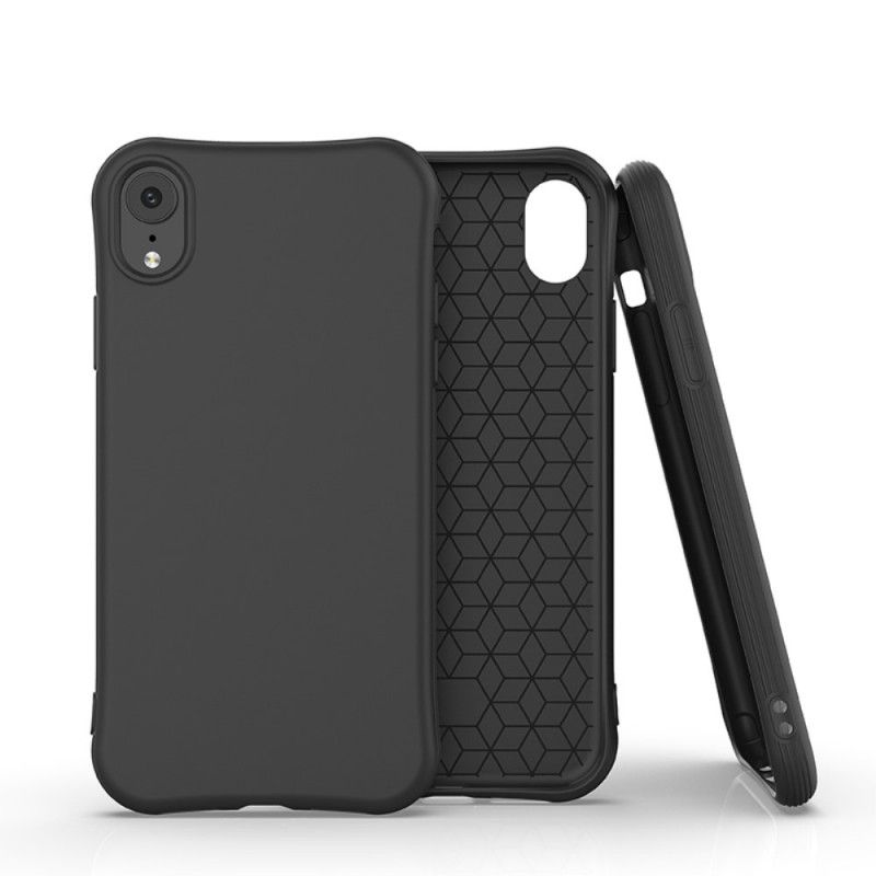 Hülle Für iPhone XR Schwarz Hochwertiges Mattes Silikon