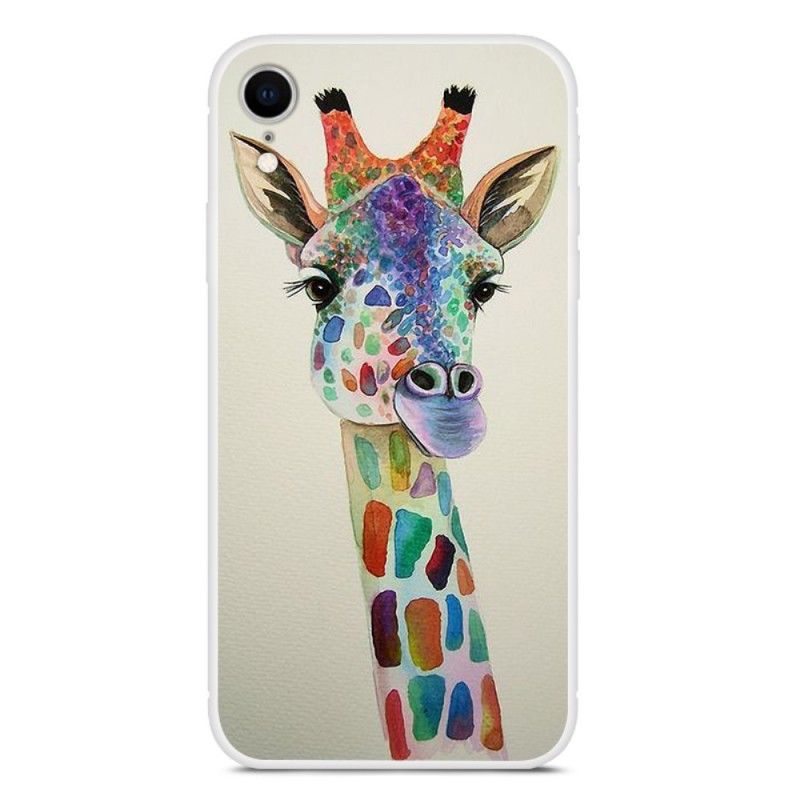 Hülle iPhone XR Bunte Giraffe