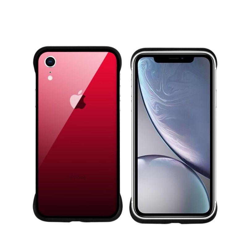 Hülle iPhone XR Dunkelblau Nxe Gehärtete Glasfarben