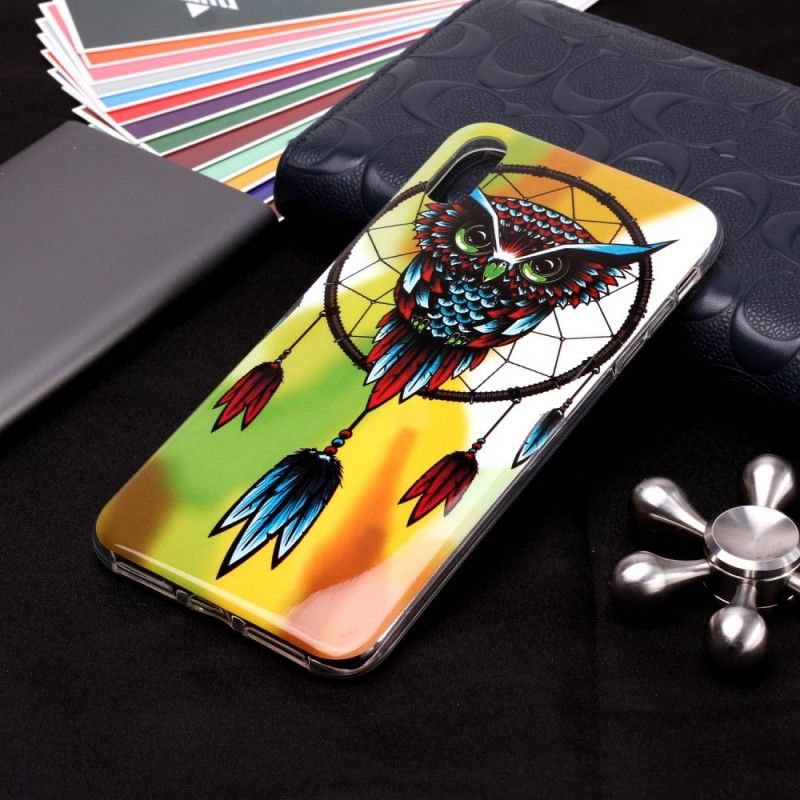 Hülle iPhone XR Fluoreszierender Eulentraumfänger