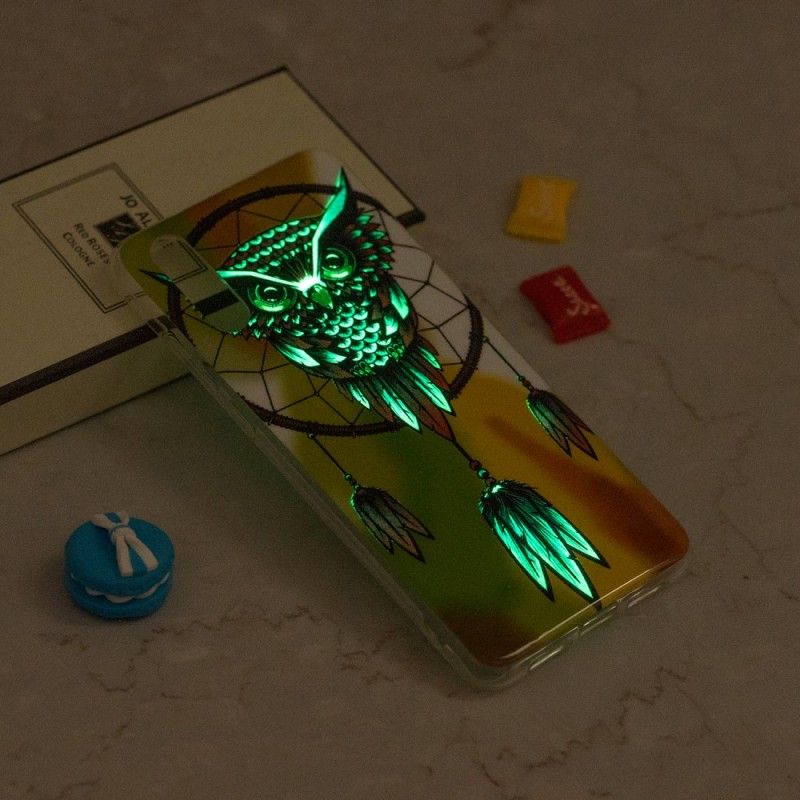 Hülle iPhone XR Fluoreszierender Eulentraumfänger