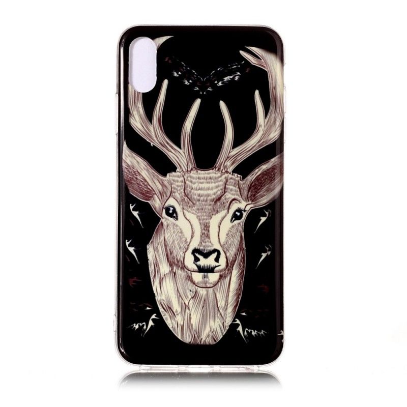 Hülle iPhone XR Fluoreszierender Majestätischer Hirsch