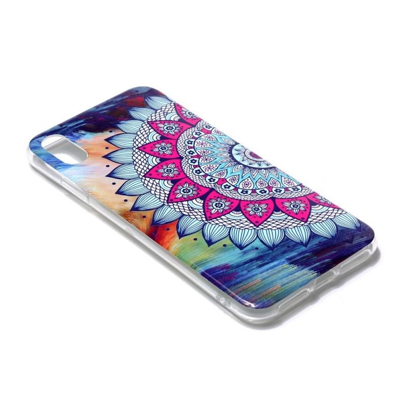 Hülle iPhone XR Fluoreszierendes Farbiges Mandala