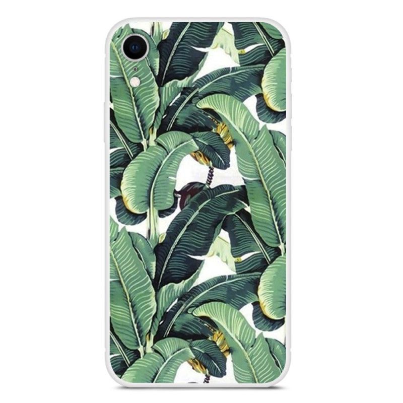 Hülle iPhone XR Grüne Blätter