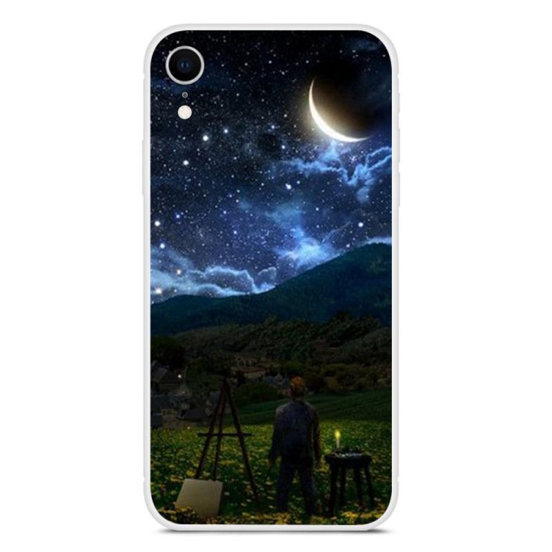 Hülle iPhone XR Handyhülle Maler In Der Nacht