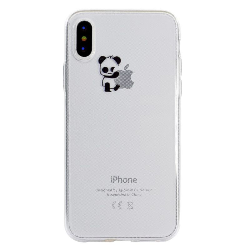 Hülle iPhone XR Logo-Panda-Spiele 2