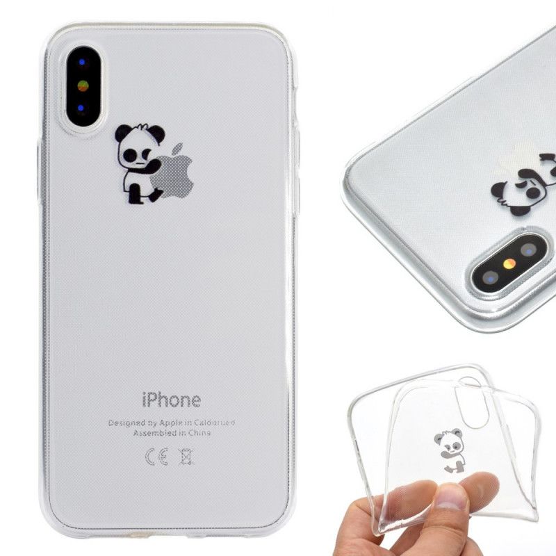 Hülle iPhone XR Logo-Panda-Spiele 2
