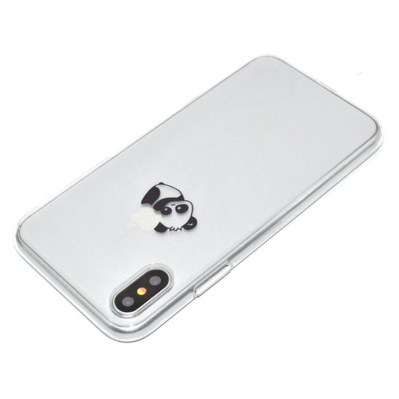 Hülle iPhone XR Logo-Panda-Spiele