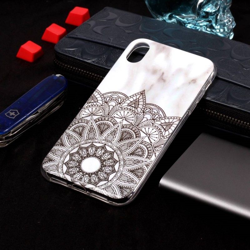 Hülle iPhone XR Marmoriertes Mandala