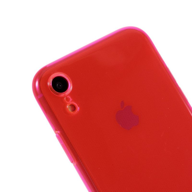 Hülle iPhone XR Orange Silikonfarben
