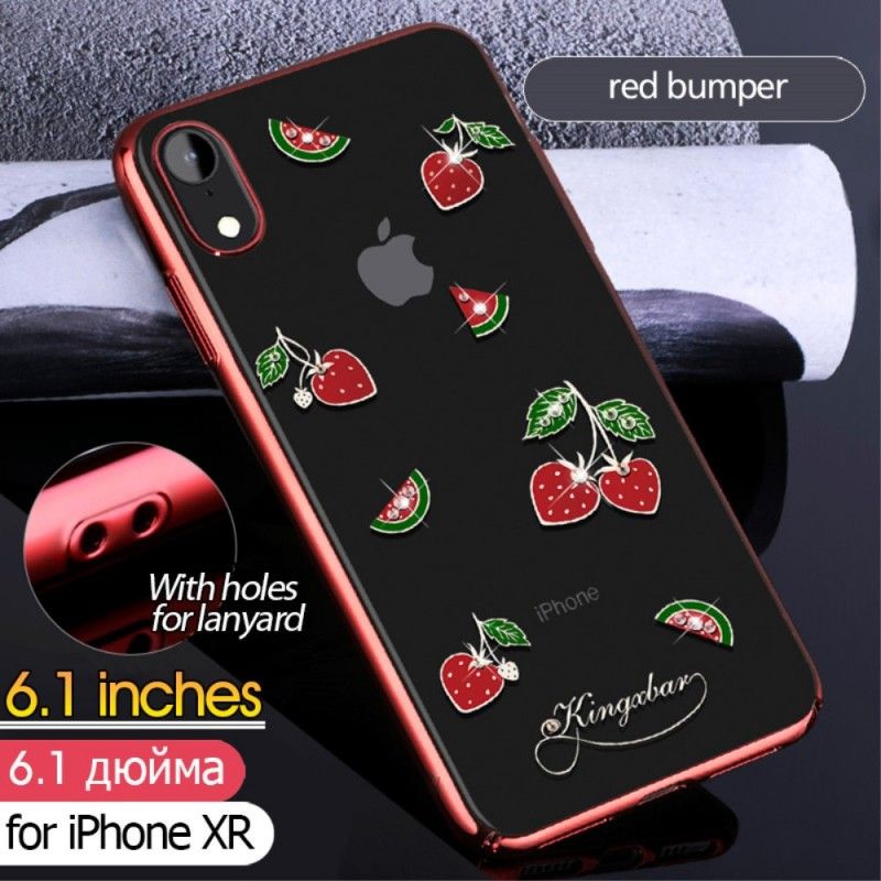 Hülle iPhone XR Rose Fruchtiger Kingxbar