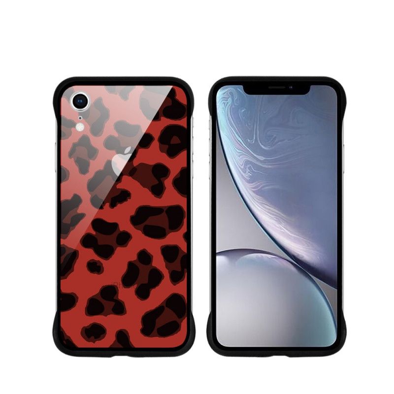 Hülle iPhone XR Rot Nxe Leopardenflecken