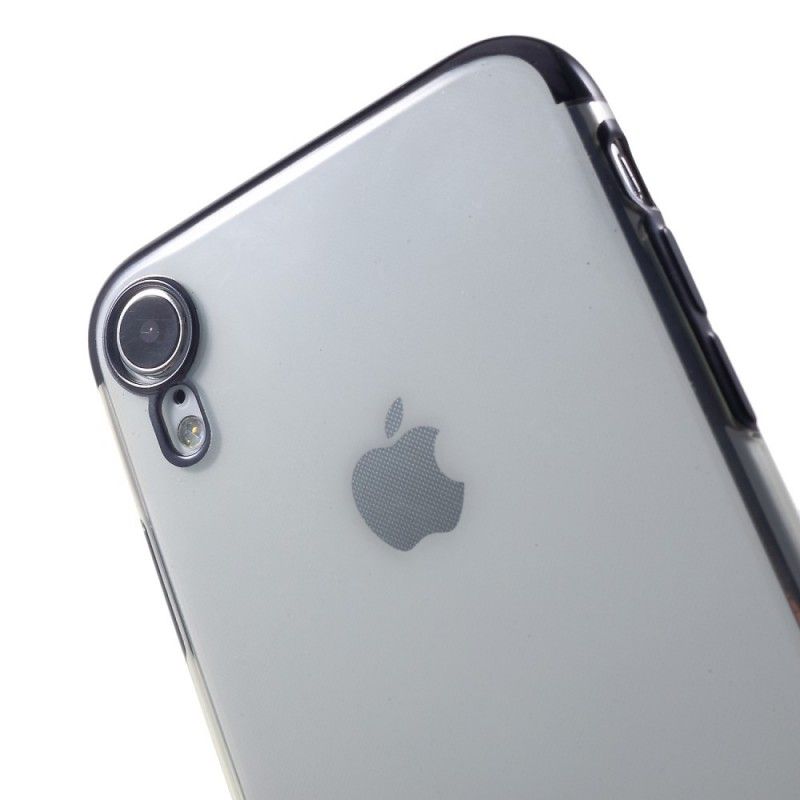 Hülle iPhone XR Rot Transparente Glänzende Kanten