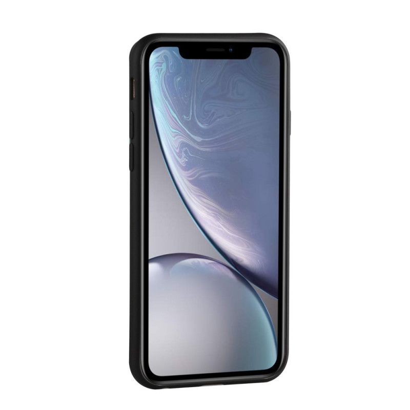 Hülle iPhone XR Schwarz Abnehmbares Linsenschutzsilikon