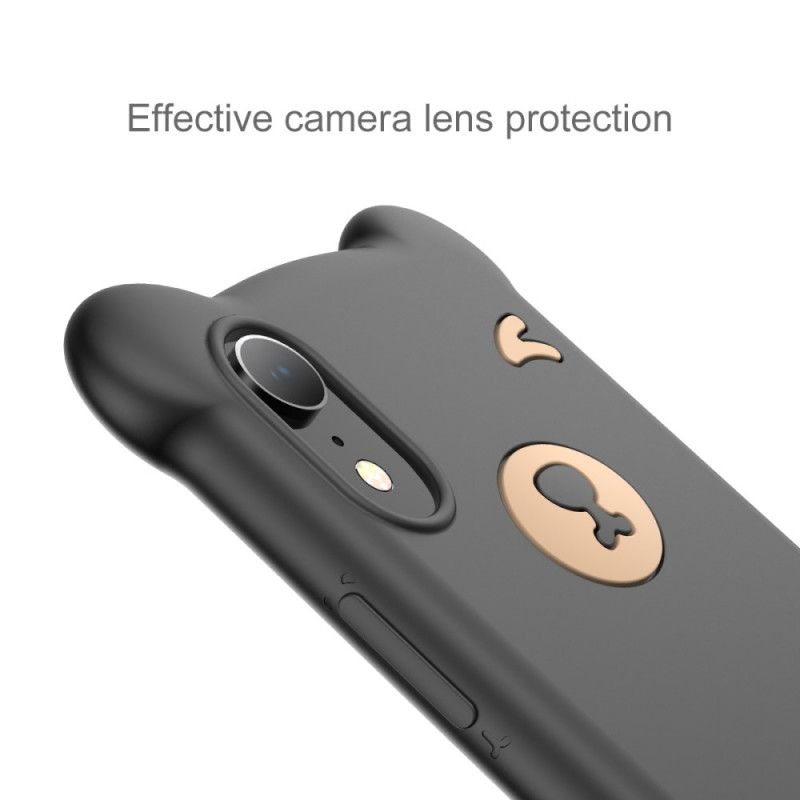 Hülle iPhone XR Schwarz Baseus Kleiner Bär