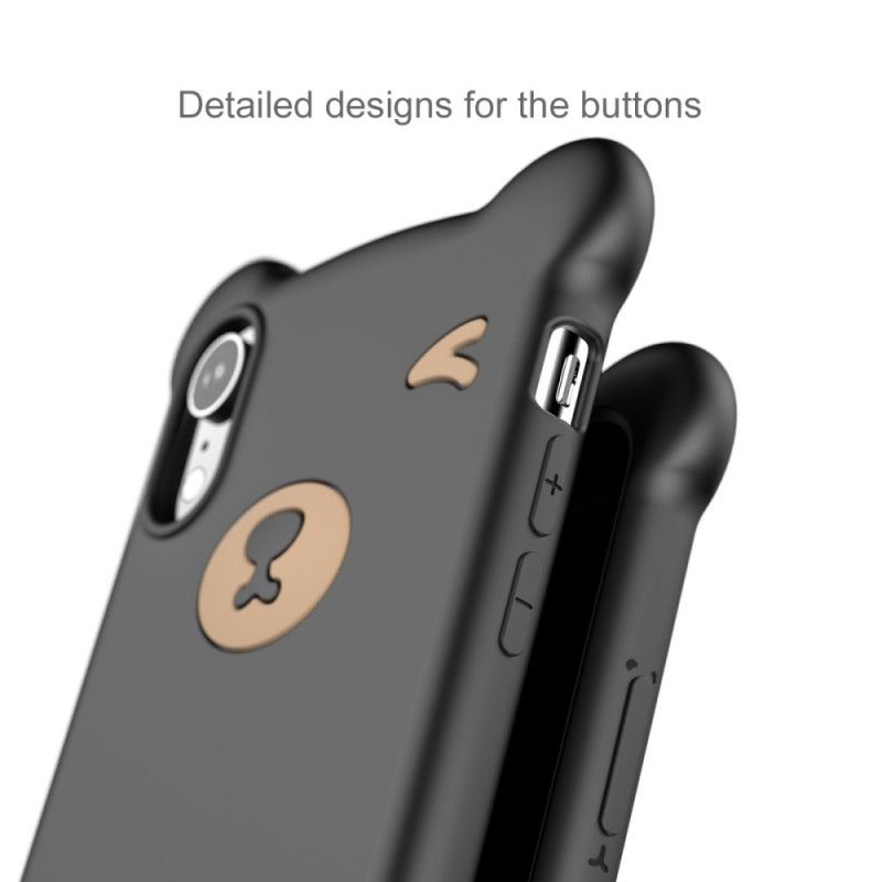 Hülle iPhone XR Schwarz Baseus Kleiner Bär