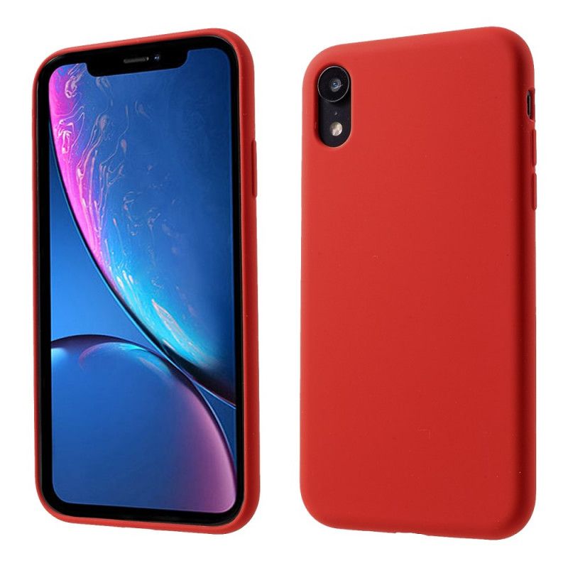 Hülle iPhone XR Schwarz Gegenseitiges Flüssiges Silikon