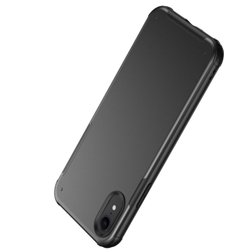 Hülle iPhone XR Schwarz Handyhülle Hybrid-Silikonfelgen-Design