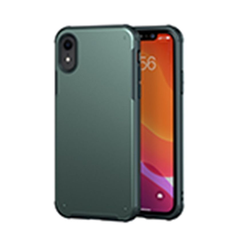 Hülle iPhone XR Schwarz Handyhülle Hybrid-Silikonfelgen-Design