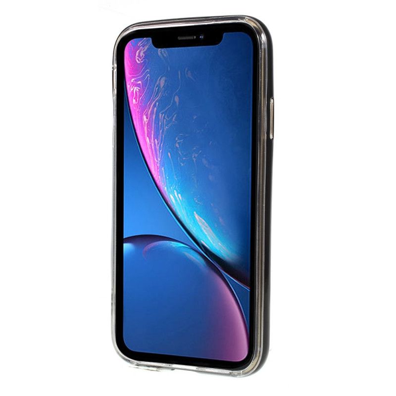 Hülle iPhone XR Schwarz Hybrid Mit Quecksilber-Gänsehaut-Unterstützung