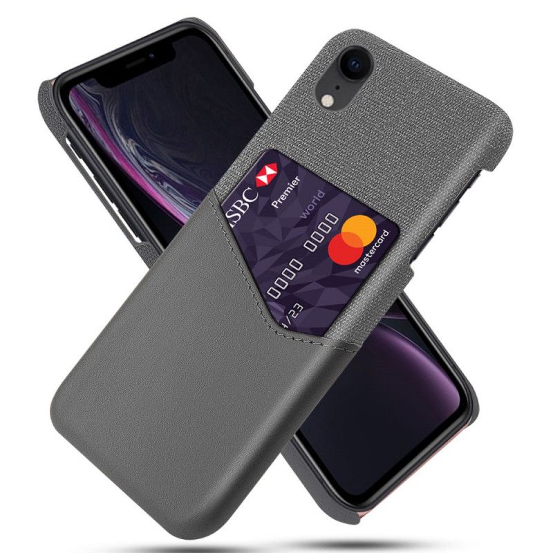 Hülle iPhone XR Schwarz Ksq Karteninhaber