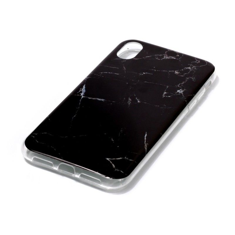 Hülle iPhone XR Schwarz Marmor