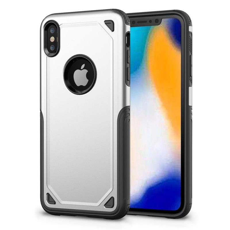 Hülle iPhone XR Schwarz Premium-Metalleffekt