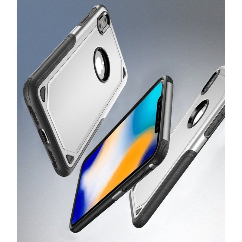 Hülle iPhone XR Schwarz Premium-Metalleffekt