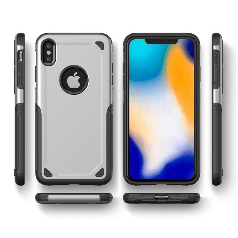 Hülle iPhone XR Schwarz Premium-Metalleffekt