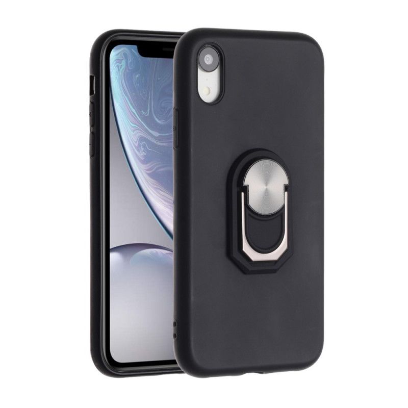 Hülle iPhone XR Schwarz Premium Ring Hybrid