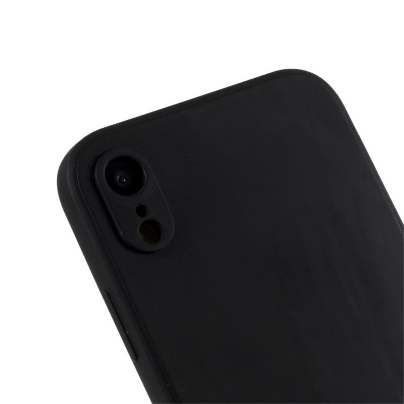 Hülle iPhone XR Schwarz Reines Farbmattes Silikon